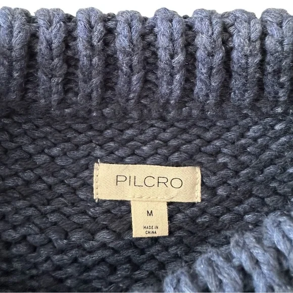Anthropologie Pilcro Chunky Crew Neck Sweater Seagull - Picture 3 of 6